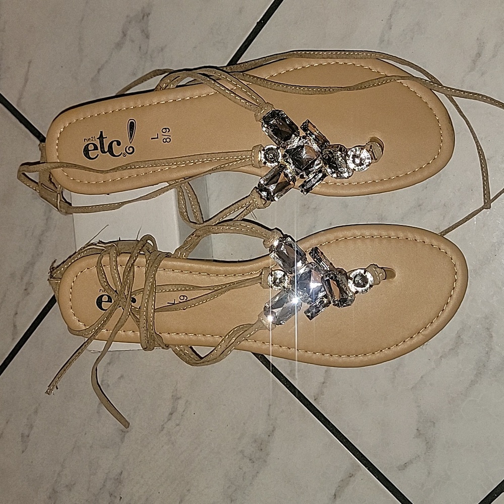 CRYSTAL EMBELLISHED SANDALS